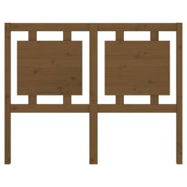 Tăblie de pat, maro miere, 125,5x4x100 cm, lemn masiv de pin, 4 image