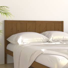 Tăblie de pat, maro miere, 205,5x4x100 cm, lemn masiv de pin, 3 image