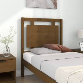 Tăblie de pat, maro miere, 80,5x4x100 cm, lemn masiv de pin, 3 image
