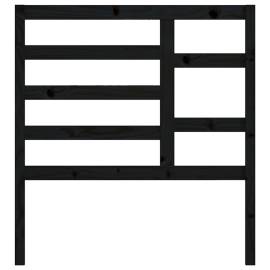 Tăblie de pat, negru, 96x4x104 cm, lemn masiv de pin, 4 image