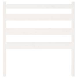 Tăblie de pat, alb, 106x4x100 cm, lemn masiv de pin, 4 image
