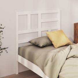 Tăblie de pat, alb, 106x4x104 cm, lemn masiv de pin, 3 image