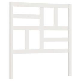 Tăblie de pat, alb, 106x4x104 cm, lemn masiv de pin, 2 image