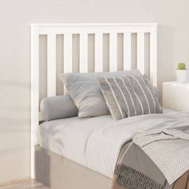 Tăblie de pat, alb, 106x6x101 cm, lemn masiv de pin