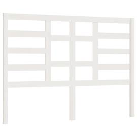 Tăblie de pat, alb, 126x4x104 cm, lemn masiv de pin, 2 image