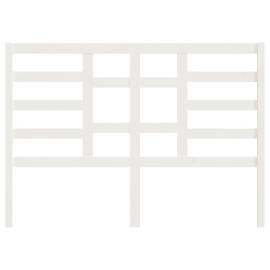 Tăblie de pat, alb, 126x4x104 cm, lemn masiv de pin, 4 image