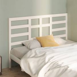 Tăblie de pat, alb, 146x4x104 cm, lemn masiv de pin