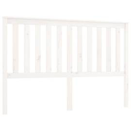 Tăblie de pat, alb, 166x6x101 cm, lemn masiv de pin, 2 image