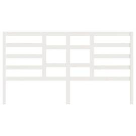 Tăblie de pat, alb, 206x4x104 cm, lemn masiv de pin, 4 image