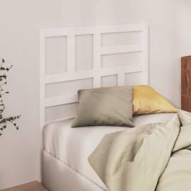 Tăblie de pat, alb, 81x4x104 cm, lemn masiv de pin, 3 image