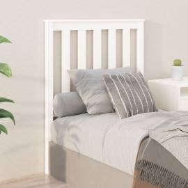 Tăblie de pat, alb, 81x6x101 cm, lemn masiv de pin