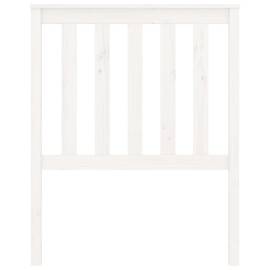 Tăblie de pat, alb, 81x6x101 cm, lemn masiv de pin, 4 image