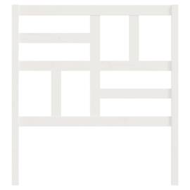 Tăblie de pat, alb, 96x4x104 cm, lemn masiv de pin, 4 image