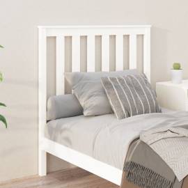 Tăblie de pat, alb, 96x6x101 cm, lemn masiv de pin, 3 image