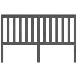Tăblie de pat, gri, 166x6x101 cm, lemn masiv de pin, 3 image
