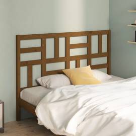 Tăblie de pat, maro miere, 126x4x104 cm, lemn masiv de pin, 3 image