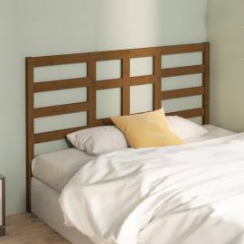 Tăblie de pat, maro miere, 126x4x104 cm, lemn masiv de pin, 3 image