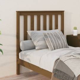 Tăblie de pat, maro miere, 96x6x101 cm, lemn masiv de pin, 3 image