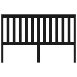 Tăblie de pat, negru, 166x6x101 cm, lemn masiv de pin, 3 image