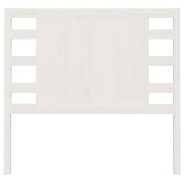 Tăblie de pat, alb, 106x4x100 cm, lemn masiv de pin, 3 image