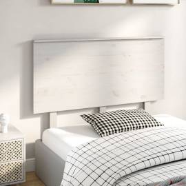 Tăblie de pat, alb, 124x6x82,5 cm, lemn masiv de pin, 4 image