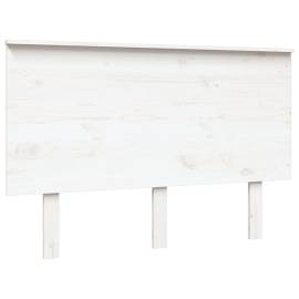 Tăblie de pat, alb, 124x6x82,5 cm, lemn masiv de pin, 2 image