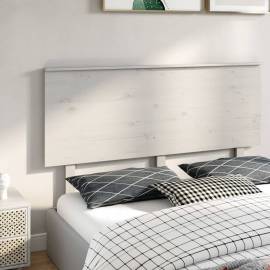 Tăblie de pat, alb, 154x6x82,5 cm, lemn masiv de pin, 4 image