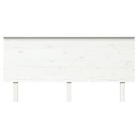 Tăblie de pat, alb, 164x6x82,5 cm, lemn masiv de pin, 3 image