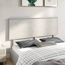 Tăblie de pat, alb, 164x6x82,5 cm, lemn masiv de pin, 4 image