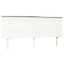 Tăblie de pat, alb, 164x6x82,5 cm, lemn masiv de pin, 2 image