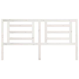 Tăblie de pat, alb, 186x4x100 cm, lemn masiv de pin, 3 image