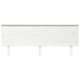 Tăblie de pat, alb, 204x6x82,5 cm, lemn masiv de pin, 3 image