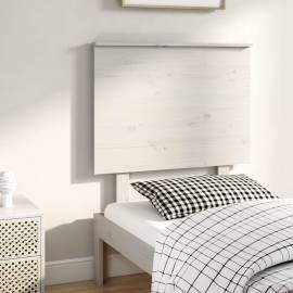 Tăblie de pat, alb, 79x6x82,5 cm, lemn masiv de pin