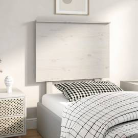 Tăblie de pat, alb, 79x6x82,5 cm, lemn masiv de pin, 4 image