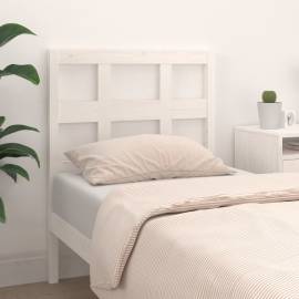Tăblie de pat, alb, 95,5x4x100 cm, lemn masiv de pin, 3 image