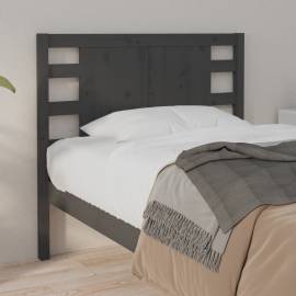 Tăblie de pat, gri, 106x4x100 cm, lemn masiv de pin, 4 image