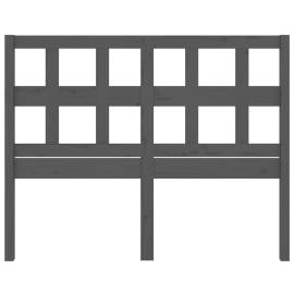 Tăblie de pat, gri, 165,5x4x100 cm, lemn masiv de pin, 4 image