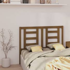 Tăblie de pat, maro miere, 146x4x100 cm, lemn masiv de pin, 4 image