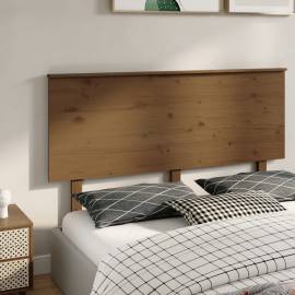 Tăblie de pat, maro miere, 154x6x82,5 cm, lemn masiv de pin, 4 image