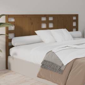 Tăblie de pat, maro miere, 186x4x100 cm, lemn masiv de pin, 5 image