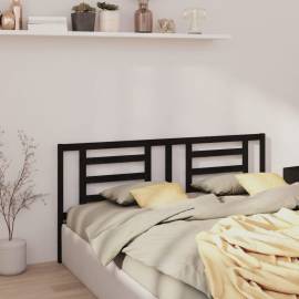 Tăblie de pat, negru, 166x4x100 cm, lemn masiv de pin