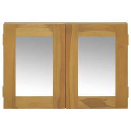 Dulap cu oglindă, 60x10x40 cm, lemn masiv de tec, 2 image
