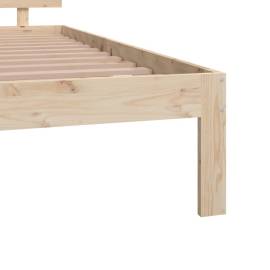 Cadru de pat, 140x190 cm, lemn masiv de pin, 6 image