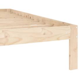 Cadru de pat, 140x200 cm, lemn masiv de pin, 7 image
