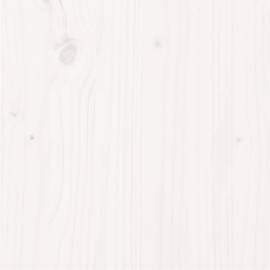 Cadru de pat king size 5ft, alb, 150x200 cm, lemn masiv, 7 image