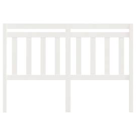 Tăblie de pat, alb, 140x4x100 cm, lemn masiv de pin, 3 image