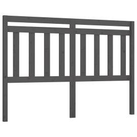 Tăblie de pat, gri, 166x4x100 cm, lemn masiv de pin, 2 image
