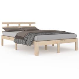 Cadru de pat, 140x200 cm, lemn masiv de stejar, 2 image