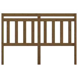 Tăblie de pat, maro miere, 166x4x100 cm, lemn masiv de pin, 3 image