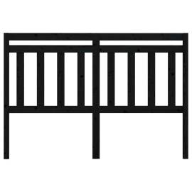 Tăblie de pat, negru, 166x4x100 cm, lemn masiv de pin, 3 image
